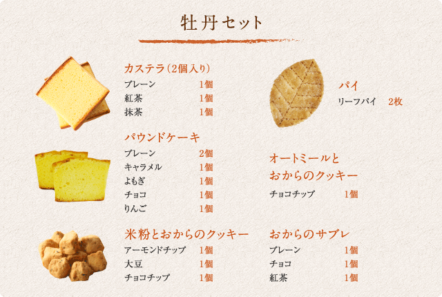 牡丹セット内容